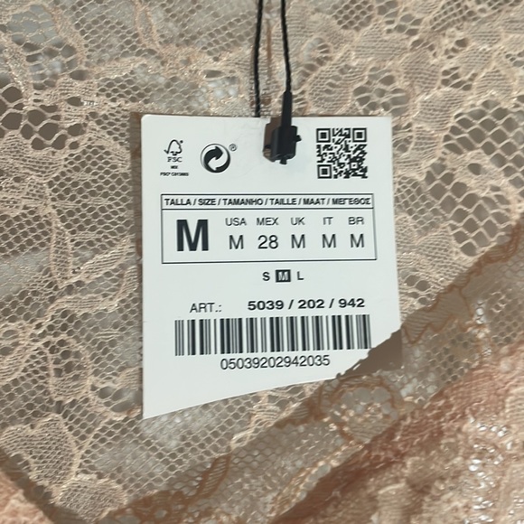 Zara Light Pink Lace Bodysuit - Picture 3 of 3